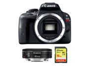 Canon EOS Rebel SL1 8575B001 Black 18.0 MP Digital SLR Camera Body With Canon 40mm f 2.8 STM Sandisk EXTREME 16GB SDHC Card Bundle