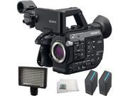 Sony PXW FS5 XDCAM Super 35 Camera System 4PC Accessory Bundle. Includes 2 Replacement BPU90 Batteries 160 LED Video Light Microfiber Cleaning Cloth