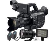 Sony PXW FS5 XDCAM Super 35 Camera System with Zoom Lens Sony FE PZ 28 135mm f 4 G OSS Lens 5PC Accessory Kit. Includes 2 Replacement BPU90 Batteries 160 LE
