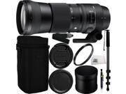 Sigma 150 600mm f 5 6.3 DG OS HSM Contemporary Lens for Nikon F 8PC Bundle. Includes Manufacturer Accessories 72 inch Monopod with Quick Release UV Filter