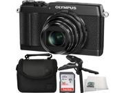 Olympus Stylus SH 2 Digital Camera Black Bundle Includes SanDisk 16GB Ultra UHS I SDHC Class 10 Memory Card SDSDUN 032G G46 Pistol Grip Table Top Tripod