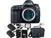 Canon EOS 5D Mark IV DSLR Camera Body Only International Version No Warranty 64GB Bundle 9PC Accessory Kit Includes 64GB Memory Card 2 Replacement LP