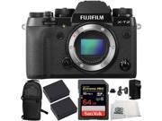 Fujifilm X T2 Mirrorless Digital Camera Body Only 6PC Bundle. Includes Two W126 Batterie SanDisk Extreme PRO SDSDXPA 064G X46 SDXC Flash Memory Card MORE