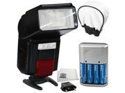 High Power Automatic Flash With LED Video Light for all DSLR Digital Cameras Kit