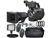 Sony PXW FS7M2 4K XDCAM Super 35 Camcorder Kit with 18 110mm Zoom Lens 10PC Accessory Bundle – Includes 2x Replacement Batteries 160 LED Video Light MORE