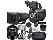 Sony PXW FS7M2 4K XDCAM Super 35 Camcorder Kit with 18 110mm Zoom Lens and Sony E 50mm f 1.8 OSS Lens 11PC Accessory Bundle – Includes 2x Replacement Batteries