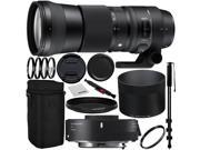 Sigma 150 600mm f 5 6.3 DG OS HSM Contemporary Lens for Canon EF 11PC Accessory Kit – Includes Sigma TC 1401 1.4x Teleconverter 4PC Macro Filter Set 1 2 4