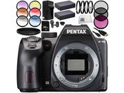 Pentax K 70 DSLR Camera Body Only Black 11PC Accessory Bundle – Includes 64GB SD Memory Card 2x Replacement Batteries MORE