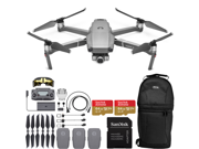 DJI Mavic 2 Zoom Drone Quadcopter with 24-48mm Optical Zoom Camera and 2X SanDisk Extreme 64GB MicroSDXC UHS-I Card (3X Battery)