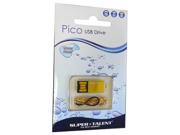 SuperTalent 32GB Pico C Gold USB Flash Drive. Shock and water resistant. 200X Read Write speed. Model STU32GPCG