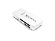 Transcend USB 3.0 Memory Card Reader. Support SDHC SDXC microSDHC microSHXC UHS I 90MB sec. White Model TS RDF5W