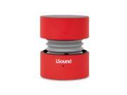 ISOUND Fire Mini Aluminum Rechargeable Portable Speaker for iPod iPhone iPad Smartphone MP3 Player or Audio Device with a 3.5mm Audio Jack Red. Model ISOU
