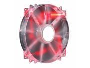 Cooler Master MegaFlow 200 Sleeve Bearing 200mm Red LED Silent Fan for Computer Cases Model R4 LUS 07AR GP