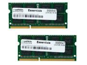 Mushkin Enhanced 8GB 2 x 4GB Essentials DDR3 PC3 10666 1333MHz 204 Pin Laptop Memory Model 996647