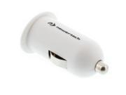 NewerTech USB Car Auto Charger For USB Powered Devices. High Output Fast Charging. White Color Model NWTIPHAUTO211W