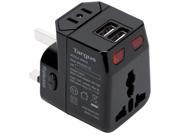 Targus World Travel Power Adapter with Dual USB Charging Ports Model APK032US