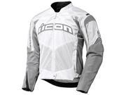 ICON Jacket Contra Textile Motorcycle White Small