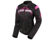 ICON Jacket Contra Textile Ladies Black Pink 3xl