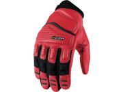 Icon Superduty 2 Motorcycle Gloves Red Small