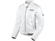 Icon Hella Womens Leather Motorcycle Jacket White Small