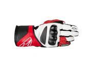 Alpinestars SP 8 Street Sport Motorcycle Gloves White Red Black Size XXX Large