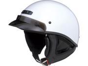 G Max GM35F Full Dressed Half Motorcycle Helmet Pearl White Medium 1235085