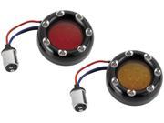 Arlen Ness LED Fire Ring Kit Red Lens Black Trim Red LED Dual Filament 1157 Style 12 755