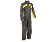 Joe Rocket Motorcycle RS 2 Rain Suit Mens Black Yellow Size Medium