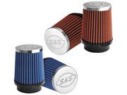 S S Cycle Single Bore Tuned Induction System Replacement Filter Red