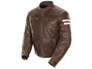 Joe Rocket Motorcycle Classic 92 Jacket Mens Brown Cream Size XX Large