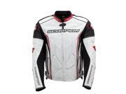 Scorpion Clutch Motorcycle Jacket White Red Size Small