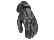 Power Trip Motorcycle Jet Black Glove Ladies Black Perforated Size Small