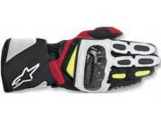 Alpinestars SP 2 Leather Gloves Black White Yellow Red Small