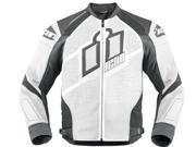 Icon Hypersport Prime Motorcycle Jacket White Large