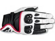 Alpinestars Celer Leather Gloves White Black Red XXX Large