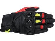 Alpinestars Celer Leather Gloves Black Red Yellow Small