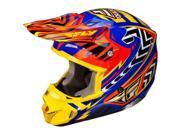 Fly Racing VISOR for Kinetic Pro Motorcycle Helmet Blue Yellow Short Replica