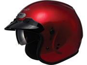 G Max GM32S Solid Motorcycle Helmet Candy Red X Small