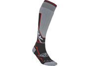 Fly Racing Moto Sock Thick Small Medium SKI GRY RED S M