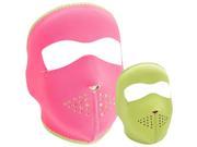 Zan Headgear Full Face Mask Pink Lime Green OSFM
