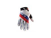 100% Ridefit Gloves Honor Red White Blue Large