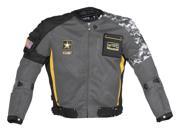 U.S. Army Motorcycle Delta Jacket Mens Grey Yellow Black Camo Size Small