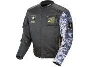 U.S. Army Motorcycle U.S. Army Alpha Jacket Mens Black Grey Camo Size Medium