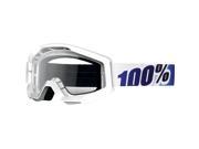 100% STRATA 2013 MX OFFROAD CLEAR LENS GOGGLES ICE AGE