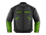 Icon Sanctuary Leather Motorcycle Jacket Green Medium