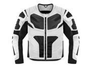 Icon Overlord Resistance Motorcycle Jacket White Large