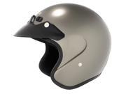 2014 Cyber U 6 Open Face Motorcycle Helmets Dark Silver Medium