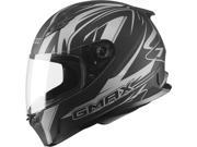 G Max FF49 Derk Motorcycle Helmet Derk Flat Black Silver X Small