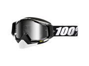 100% Racecraft Snow Goggles Black Mirror Silver Lens OSFM