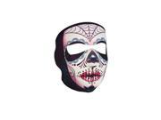 Zan Headgear Micro Fleece Lined Neoprene Womens Mask Sugar Skull OSFM